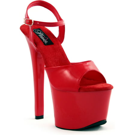 7 Inch Sexy Platform Shoe High Heeled Shoe Platform Sandal Shoes Red Patent