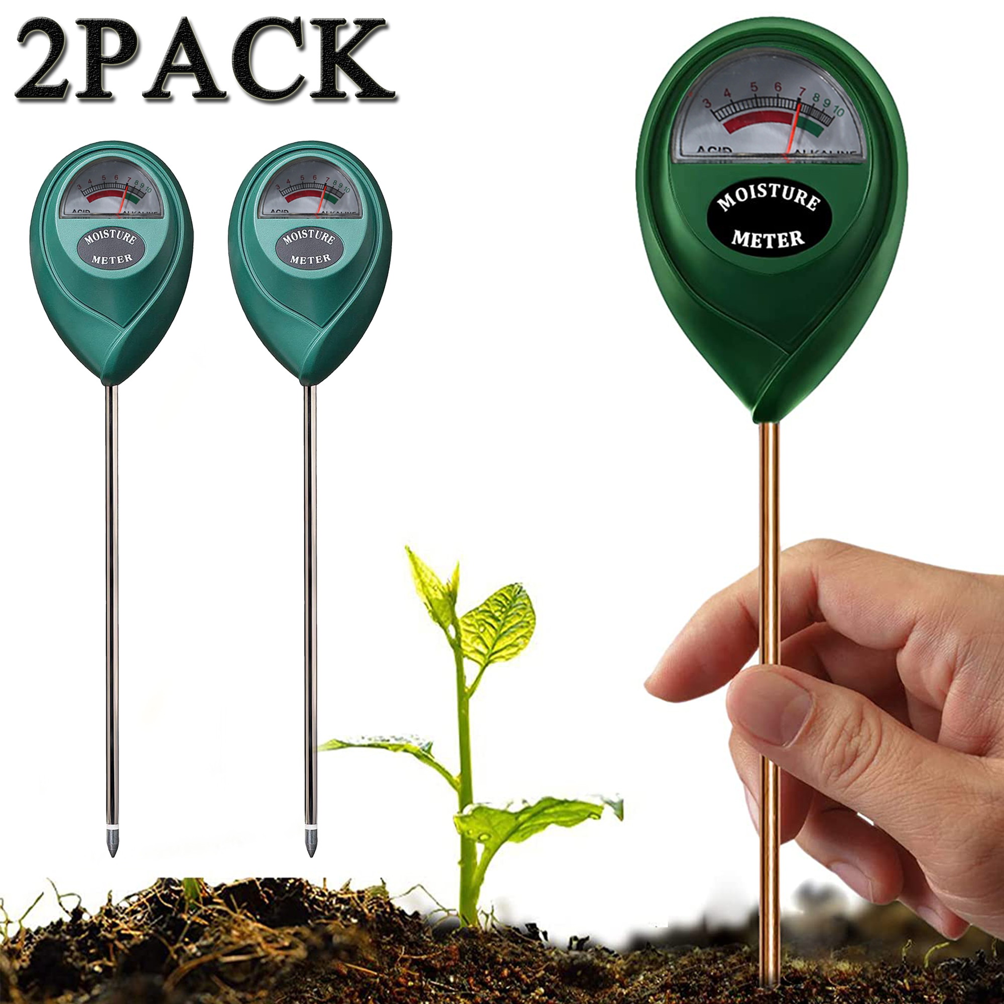 Elbourn 2PC Indoor Plant Moisture Meter Soil Tester,No Batteries