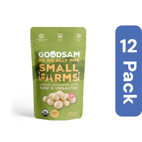 GoodSam Raw Macadamia Nuts 8 oz (Pack of 12)