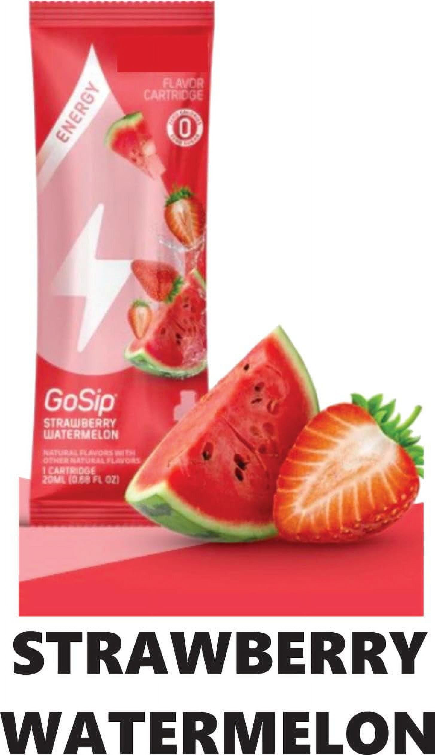 Assorted Cartridge Flavors Refills - Gosip, Lifesip, Fit Sip - Strawberry, , Grape, Blue Raspberry, Orange Tangerine, Mixed Berry And More. (Pack 6)