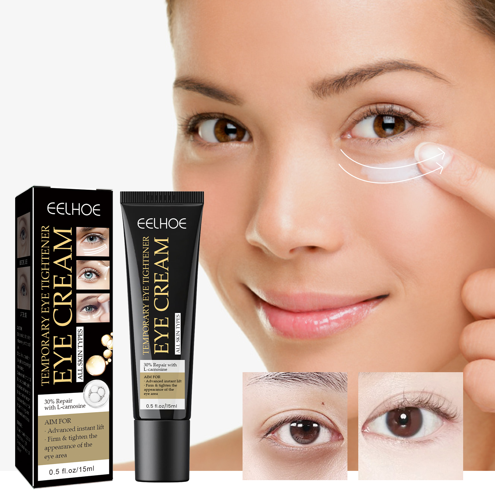 Hopet 15Ml Instant Firming Eye Cream, Eye Cream For Dark Circles And