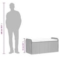 thumbnail image 4 of vidaXL Storage Bench with Cushion Black 115x51x52 cm Poly Rattan, 4 of 5