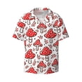thumbnail image 3 of Goofa Amanita Red Mushroom Printed Men's Casual Short-sleeved Shirt,Lightweight Breathable Button-down,Summer Casual men's top,Versatile Fashion shirt-, 3 of 7