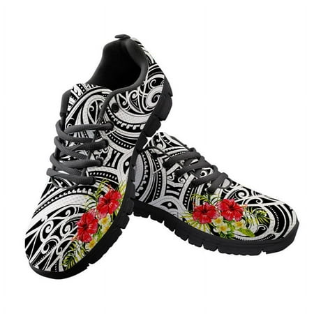

Plumeria Print Pink Sneakers Polynesian Tattoo Design Plus Size Soft Women Shoes Casual Trainers 2021 New Trending Scarpe Donna