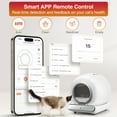 thumbnail image 2 of Self-Cleaning Litter Box, Automatic Cat Litter Box with APP Remote Monitoring, Not Disturb Mode, 65+9L Large Capacity for Multiple Cats, Safety Protection Sensor & Odor Isolation, 2 of 12