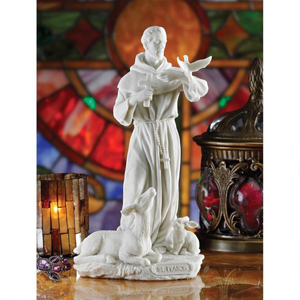 Saint Francis Of Assisi Bonded Marble Resin Statue