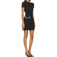 thumbnail image 3 of ZANKLEY Womens Short Sleeve High Neck Mini Dress Party Clubwear Club Bodycon Short Dresses, 3 of 6