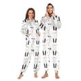 thumbnail image 3 of Simple Bunny Sketch Adult onesie Pajamas, Crystal Velvet Ultra Soft Warm Jumpsuit for Men and Women, 3 of 7