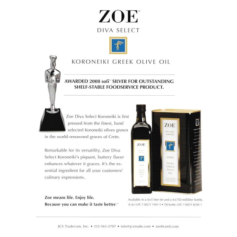 ZOE, Greek Extra Virgin Olive Oil, 25.5 fl oz, Cold Pressed