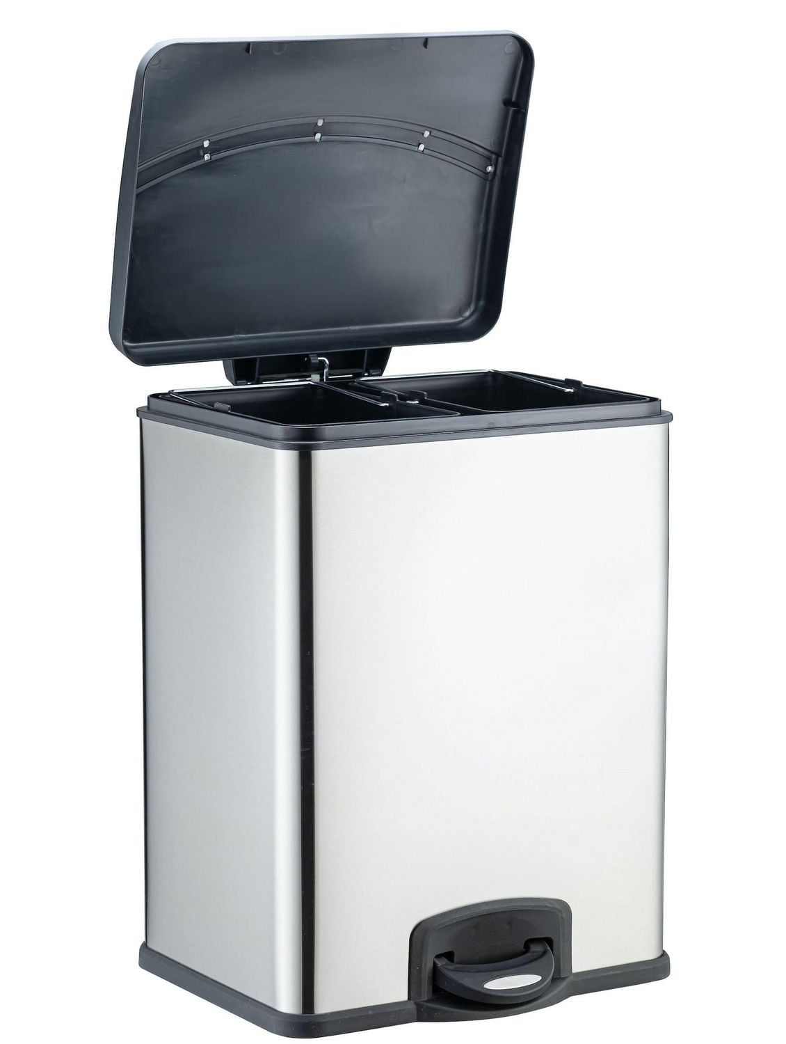 hometrends Stainless Steel Recycling Bin, 36 Litre