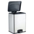 thumbnail image 4 of Hometrends 36 Litre Stainless Steel Garbage and Recycling Bin, Dual Compartment Garbage Can, Constructed with plastics liners for durability, Finger print resistant, Soft Close Lid, 4 of 5