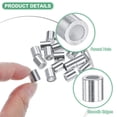 thumbnail image 2 of Uxcell 25-Pack Aluminum Crimping Loop Sleeves, 5mm 3/16 Round Barrel Wire Rope Sleeves, 2 of 2