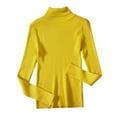 thumbnail image 3 of Pullover Sweaters for Women 2025 Long Sleeve Turtleneck Plain Basic Ribbed Knit Sweater Tops Fall Winter Outfits, 3 of 5