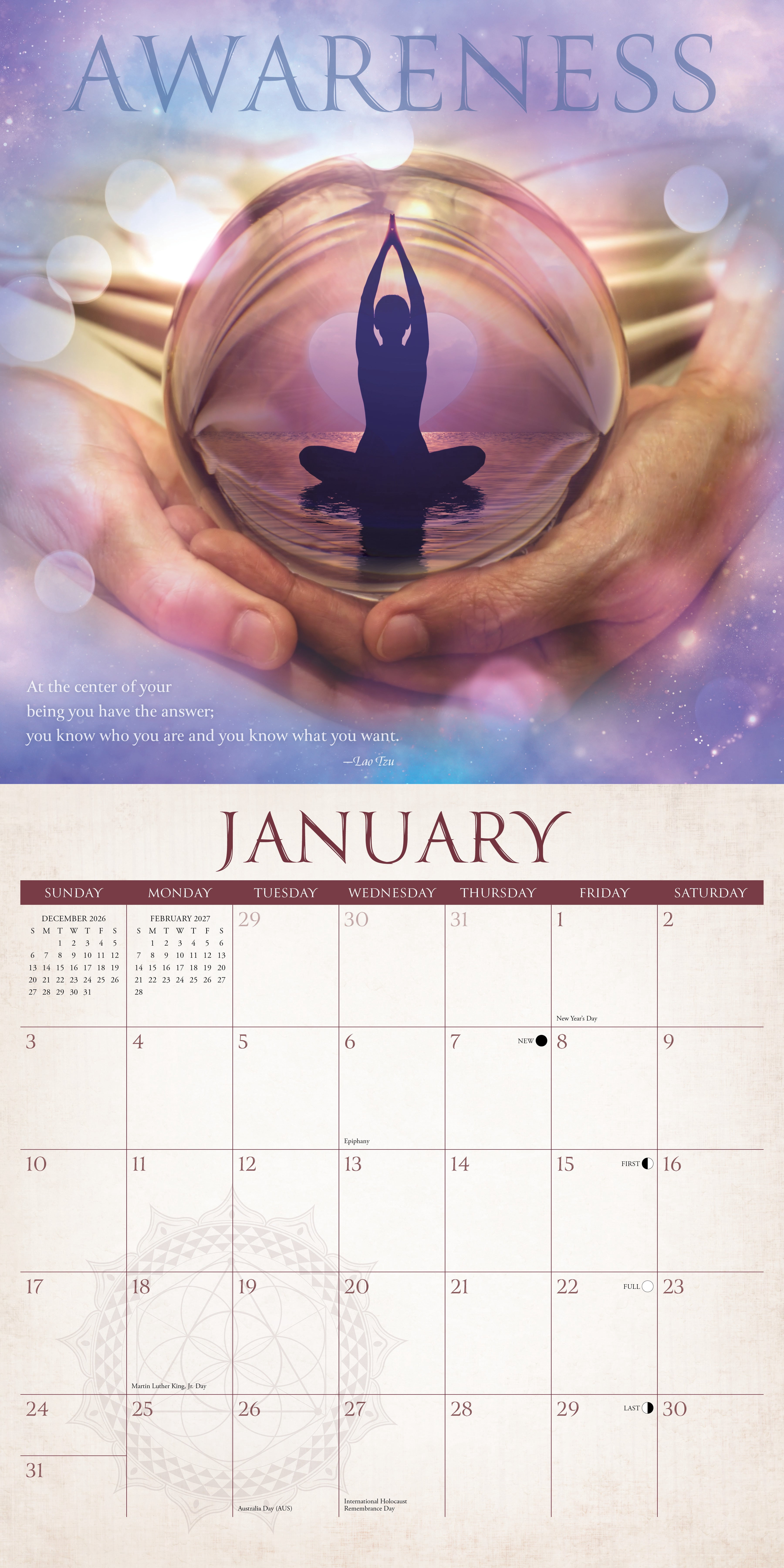 Willow Creek Press, Meditation 2027 Wall Calendar