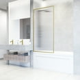thumbnail image 5 of VIGO Meridian 34 in. W x 62 in. H Framed Fixed Tub Screen Door in Matte Brushed Gold with 3/8 in. (10mm) Fluted Glass, 5 of 10