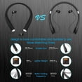 thumbnail image 5 of Foldable Bluetooth Headphones, Wireless Neckband Sports Headset with Retractable Earbuds, Sweatproof Noise Cancelling Stereo Earphones with Mic, 5 of 12