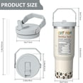 thumbnail image 5 of 1pc Cat mom 30oz Tumbler with Straw & Handle - Insulated Stainless Steel Cup | Holiday Gift for Man Women (Christmas, Valentine's, Birthday), 5 of 7