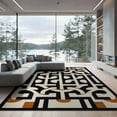 thumbnail image 2 of ODIKA Geometric Contemporary Interlocking Arch Abstract Mid Century for Dining Room, Large Office, Lounge, Non-Slip Chair-Friendly, 2 of 7