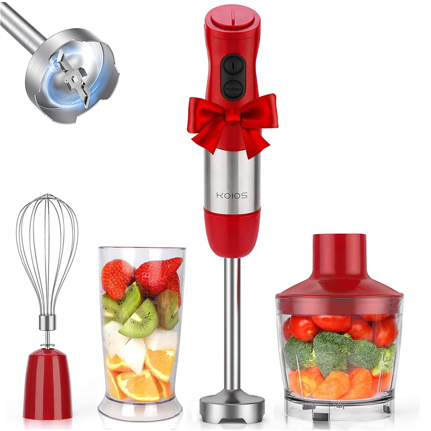  NOZADO 5-in-1 Multi-Function Hand Blender, 1000W Powerful and  Sturdy with 12 Speed Control, BPA Free Containers, Easy to Clean and Safe:  Home & Kitchen