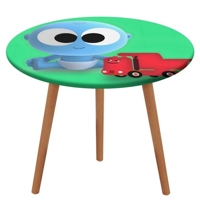 Funny GooGoo & GaaGaa Baby-theme Fitted Round Tablecloths Elastic Edged Table Covers Waterproof Table Cloth for Kitchen Holiday Party Tables Decor 150cm