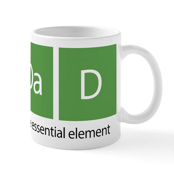 CafePress - Dad The Essential Element - 11 oz Ceramic Mug - Novelty Coffee Tea Cup