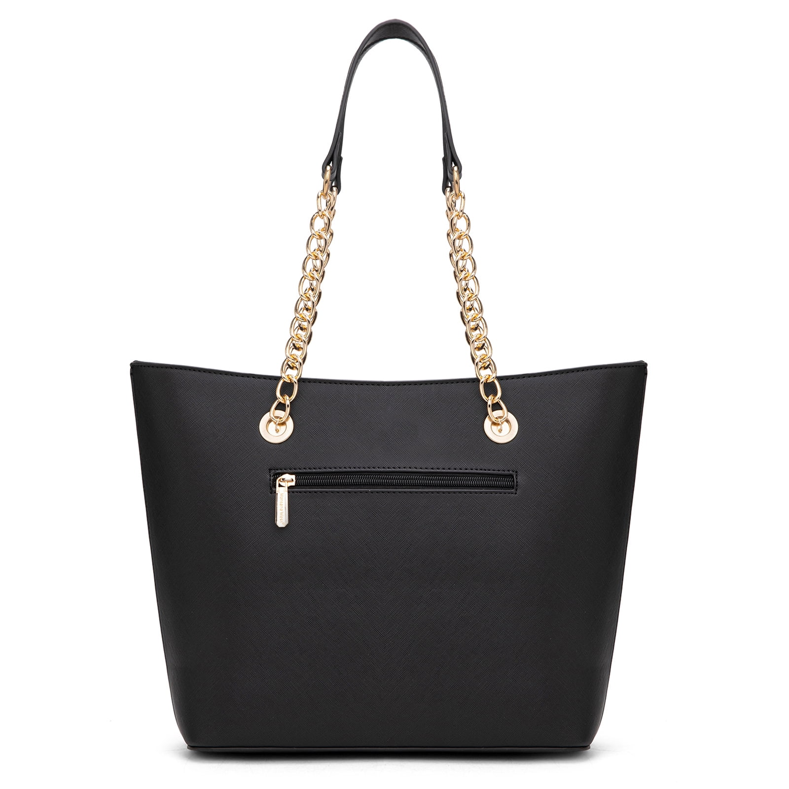 Montana West Tote Bag for Women Chain Top-handle Handbags, Black