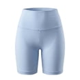 thumbnail image 2 of Sokhug Womens High Waisted Biker Yoga Shorts Athletic Workout Shorts Stretch Solid Color Casual Wear Running Cycling Active Shorts, 2 of 6