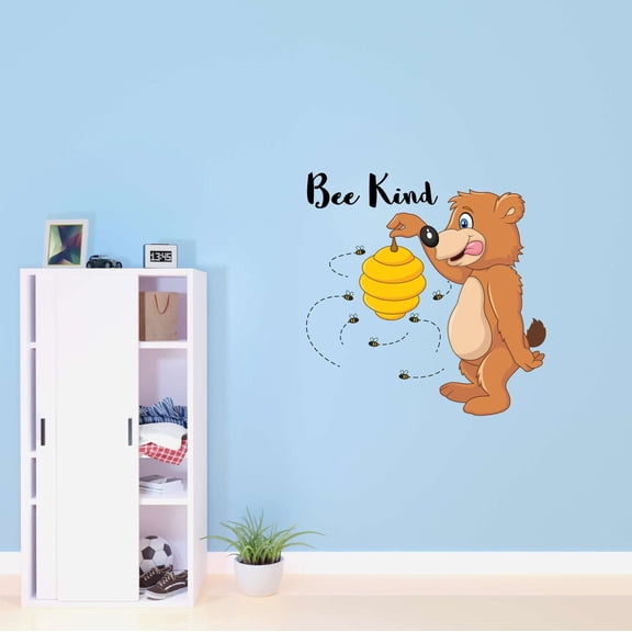 Babies Bee Kind Cute Quotes & Sayings Wall Decal Decoration Bee Kind to every Creature Quote Vinyl Decal Lasts Years and Easily Removable - Size: 20 In(W) x 20 In(H)