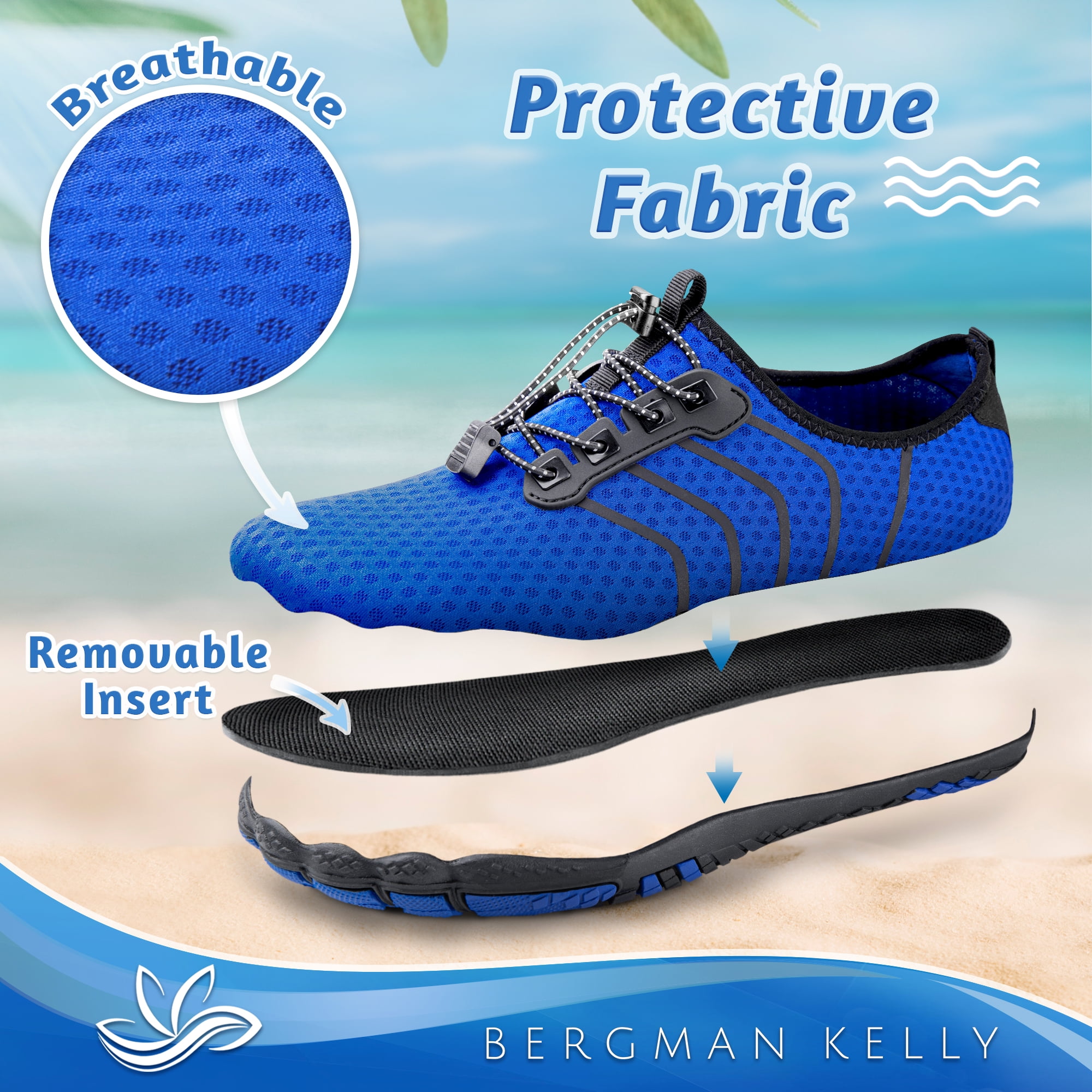 Bergman Kelly Mens & Womens Water Shoes (M 9-12; W 10-13), Quick