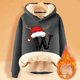 thumbnail image 2 of WILLBEST Sudadera Navideña para Mujer, con Estampado de Letras Navideñas, de Lana Gruesa, Cálida para El Invierno XXXXX-Grande, 2 of 4