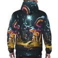 thumbnail image 7 of Sikiie Purple Glowing Mushroom Men's Hoodie, Essentials Hoodie, Sweatshirt, Pullover Hooded Sweatshirt for Men-Small, 7 of 7