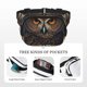 thumbnail image 5 of Fotbe Classical Style Brown Owl Cangurera Cuadrada con Estampado de Doble Capa, Bolsa de Cintura Ajustable Mini para Hombres y Mujeres, 5 of 9