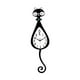 thumbnail image 3 of Reloj de pared con forma de gato, fácil de leer, con ilustraciones, decoración acrílica sencilla y baja Cola enroscada, 3 of 9