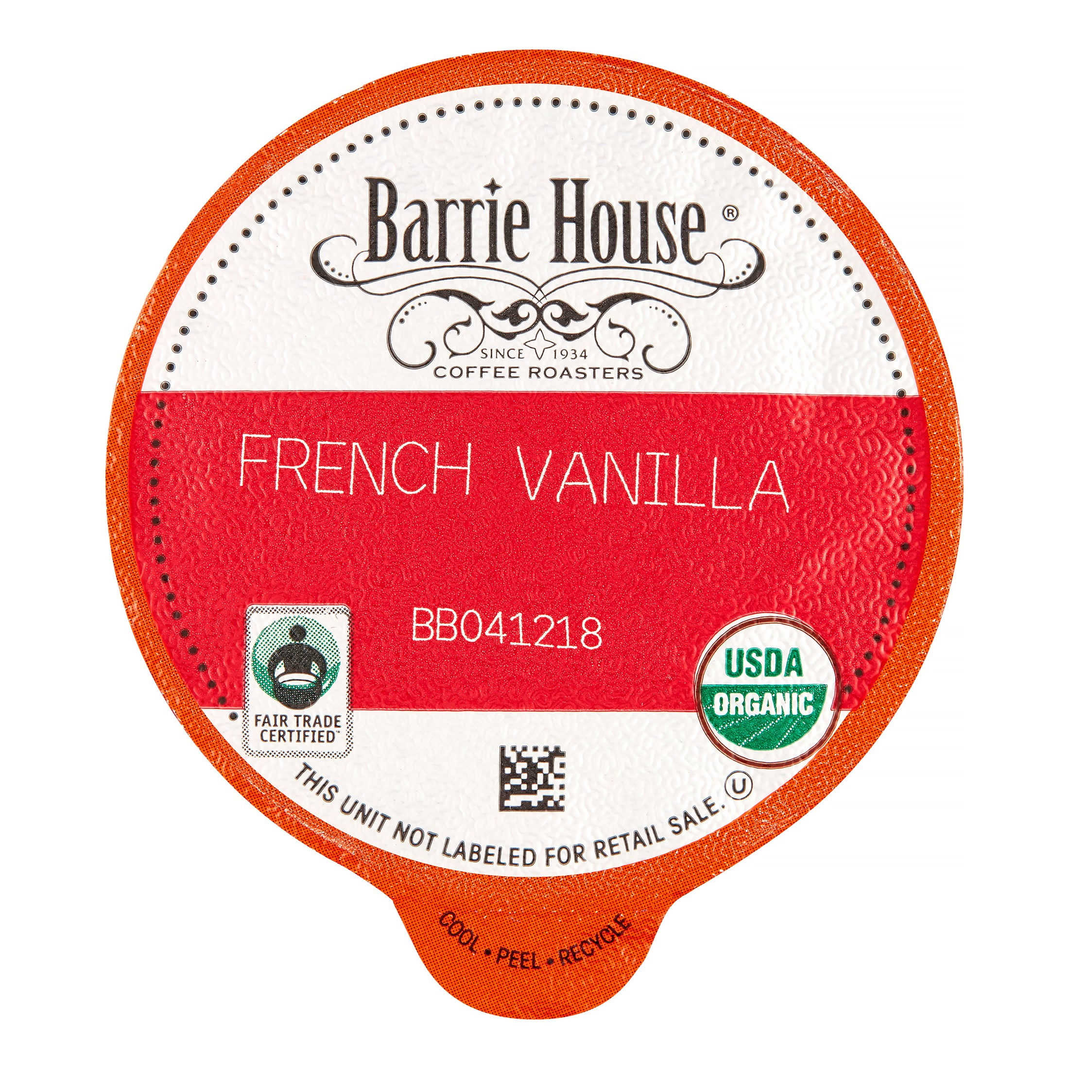 Barrie House French Vanilla Coffee Single Serve Cups for Keurig K cup