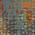 thumbnail image 2 of HomeRoots 350521 9 ft. 10 in. x 13 ft. 2 in. Polypropylene Blue & Coral Area Rug, 2 of 4
