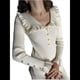thumbnail image 3 of Vestidos Largos Elegantes de Larga con Cuello en V para Mujer, Plisados y Holgados, con Cinturón. M, 3 of 10