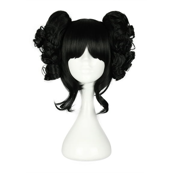 Unique Bargains Wigs for Women 14" Black Wigs with Wig Cap Shoulder Length