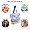 thumbnail image 7 of FORMRS Womens Canvas Tote Bag with Zipper Inner Pocket Shoulder Handbag, Winter Mountain, 7 of 7