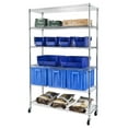 thumbnail image 6 of Zimtown Heavy Duty Wire Shelving, 6-Shelf NSF Certified Rolling Storage Rack Organizer Commercial Adjustable with Wheels, Chrome, 47.24"L x 17.72"W x 70.87"H, Capacity 1600 lbs, 6 of 9