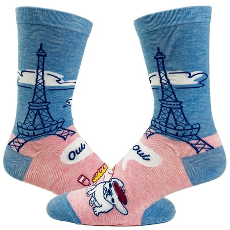 

Women s Oui Oui French Bulldog Socks Funny Sarcastic Pet Puppy Lover Novelty Dog Footwear