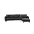 thumbnail image 1 of Velago Attalens Adjustable Faux Leather Sectional Sleeper Sofa, Black, 1 of 7