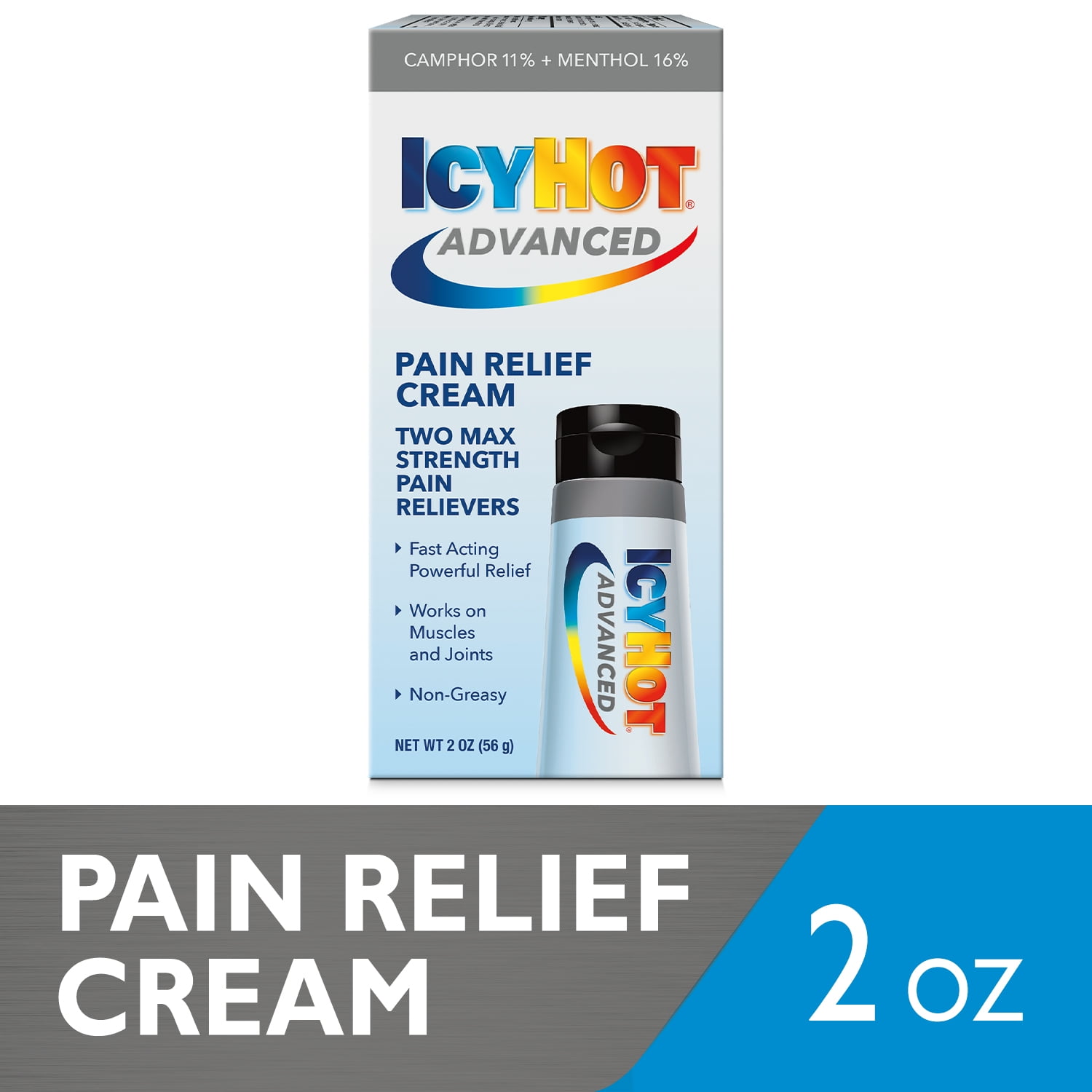 Icy Hot Advanced Relief Pain Relief Cream, 2 Ounces
