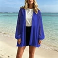 thumbnail image 4 of hotojiny Women's Cardigan Oversized Summer Long Sleeve Open Front Lightweight Jacket Flowy See Through Sheer Cardigans, 4 of 6