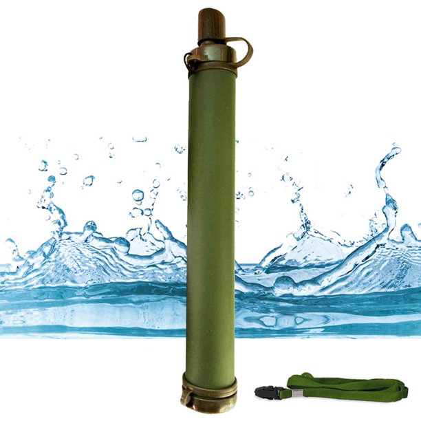 Purificador de agua portátil para exteriores Pajita de supervivencia para emergencias Likrtyny filtro de agua para viajes pesca salvaje escalada viaje y Camping