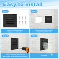 thumbnail image 5 of Uxcell 14x18 Inch Gable Vent, 1PCS Aluminum Alloy Wall Shed Vents with Strainer, Black, 5 of 7