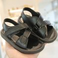 thumbnail image 2 of LUOGENLI Slippers Girls Slippers Size 5-6 Big Kid Boys' Sandals Summer Little Girls' Casual Beach Shoes Children's Fashion Open Toe Soft Sole Baby Shoe Trend Girls Slippers Size 5Y Black 22, 2 of 9