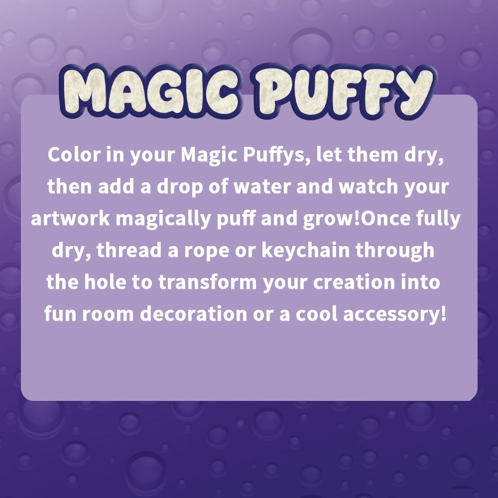 Anmrize Magic Foam Texture Painting Kit - 3D Art Craft Aqua Puffs Paint Kit, 15 Mess-Free Paint by Number Craft for DIY-Style D
