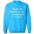 thumbnail image 2 of OXI Crewneck Sweatshirt - People Tolerate Me, Basic Casual Sweatshirts for Men's and Women Fleece Sweatshirt Long Sleeve - Sapphire 2X-Large, 2 of 2