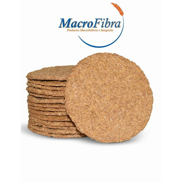 Galleta Tostis Salvado Canela Macrofibra Integral sin Azucar Vegano Macrobiotico E Integral 3 Botes c/15 Pzas