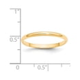thumbnail image 4 of 14k Yellow Gold 2mm Lightweight Half Round Wedding Band Size 5.5, 4 of 5
